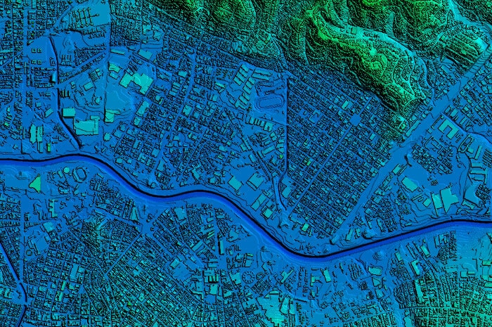 Modelo Digital de Superfície (MDS) - Base Aerofotogrametria e Projetos