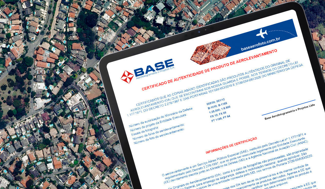 Imagem aérea certificada, mais segurança para os nossos clientes
